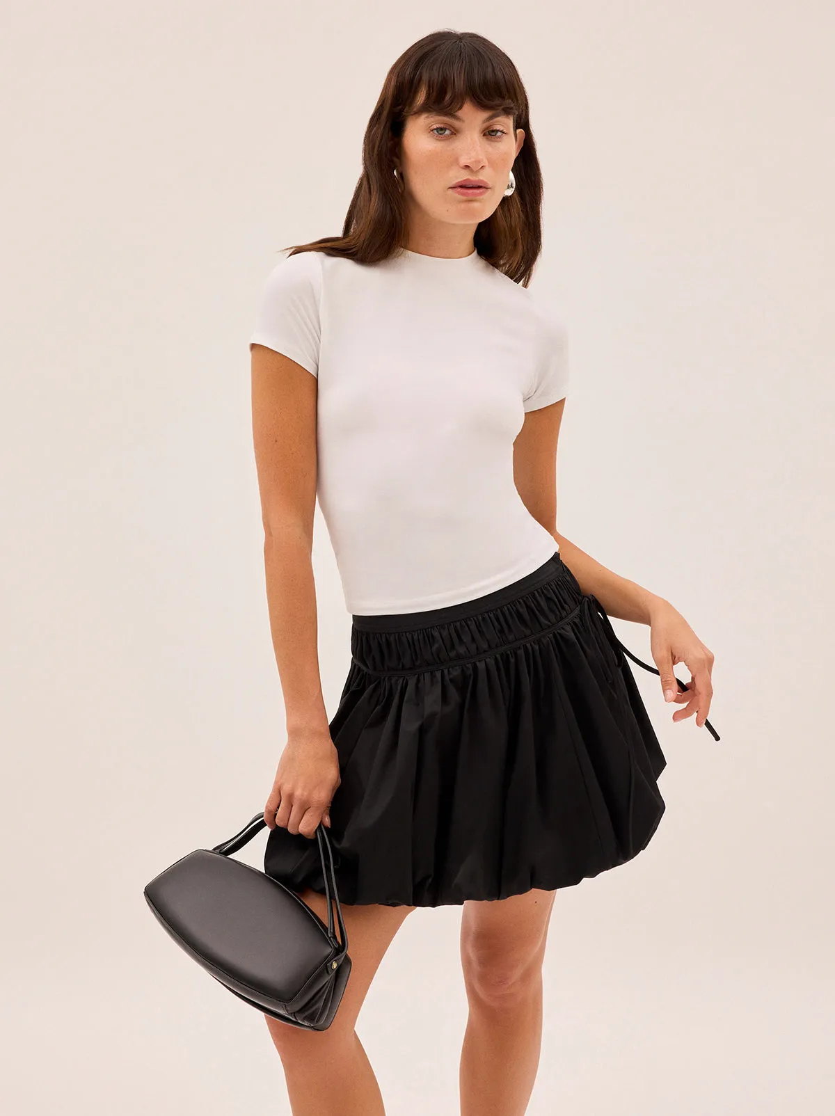 Hadley Black Cotton Mini Bubble Skirt sold by KITRI Studio product image thumbnail 2