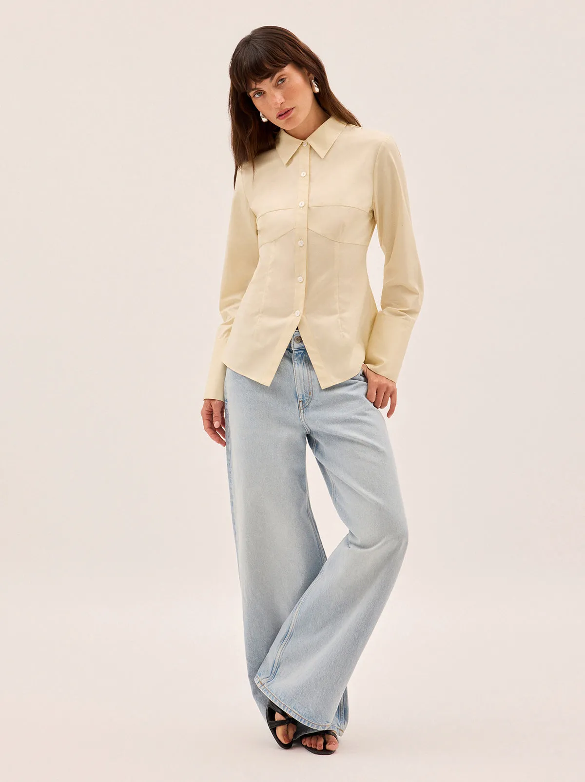 Jesse Vanilla Cotton Shirt sold by KITRI Studio product image thumbnail 4