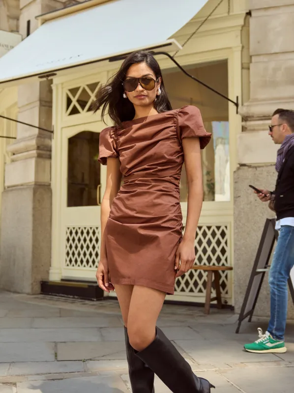 Caitlin Sienna Cotton Mini Dress sold by KITRI Studio