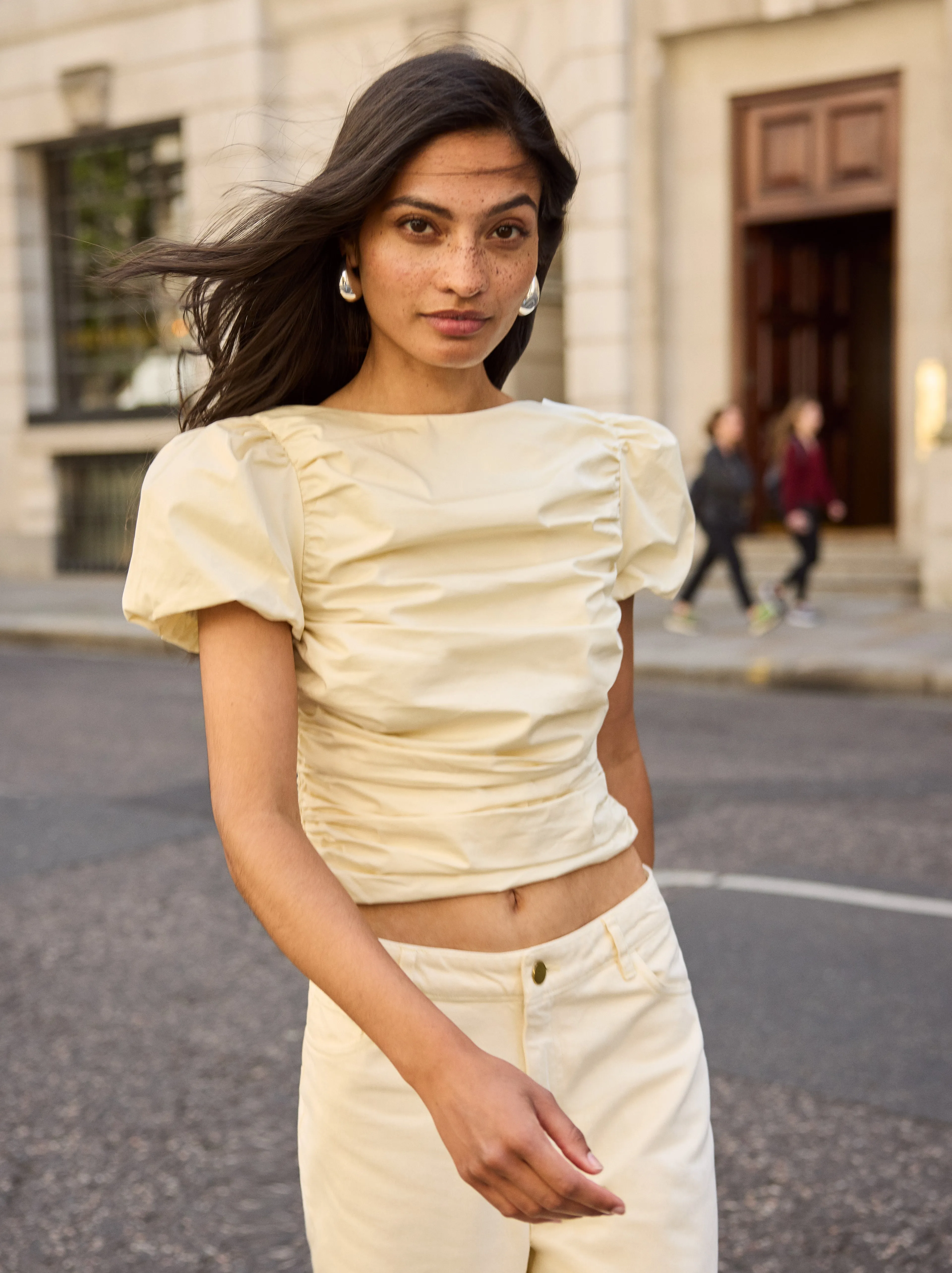 Nyla Vanilla Cotton Top sold by KITRI Studio