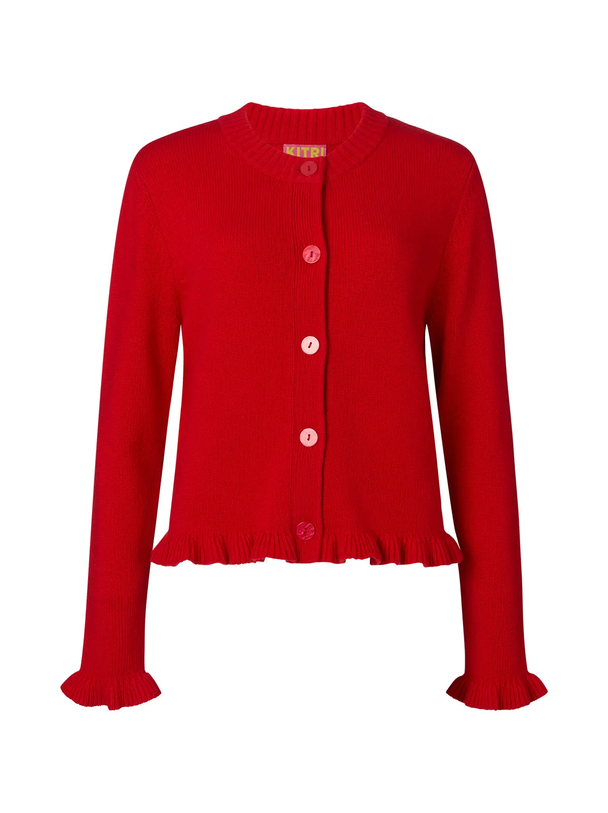 Odile Red Knit Cardigan sold by KITRI Studio product image thumbnail 5