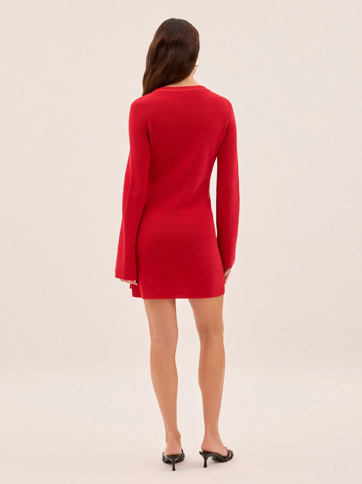 Anouk Red Knit Mini Dress sold by KITRI Studio product image thumbnail 5