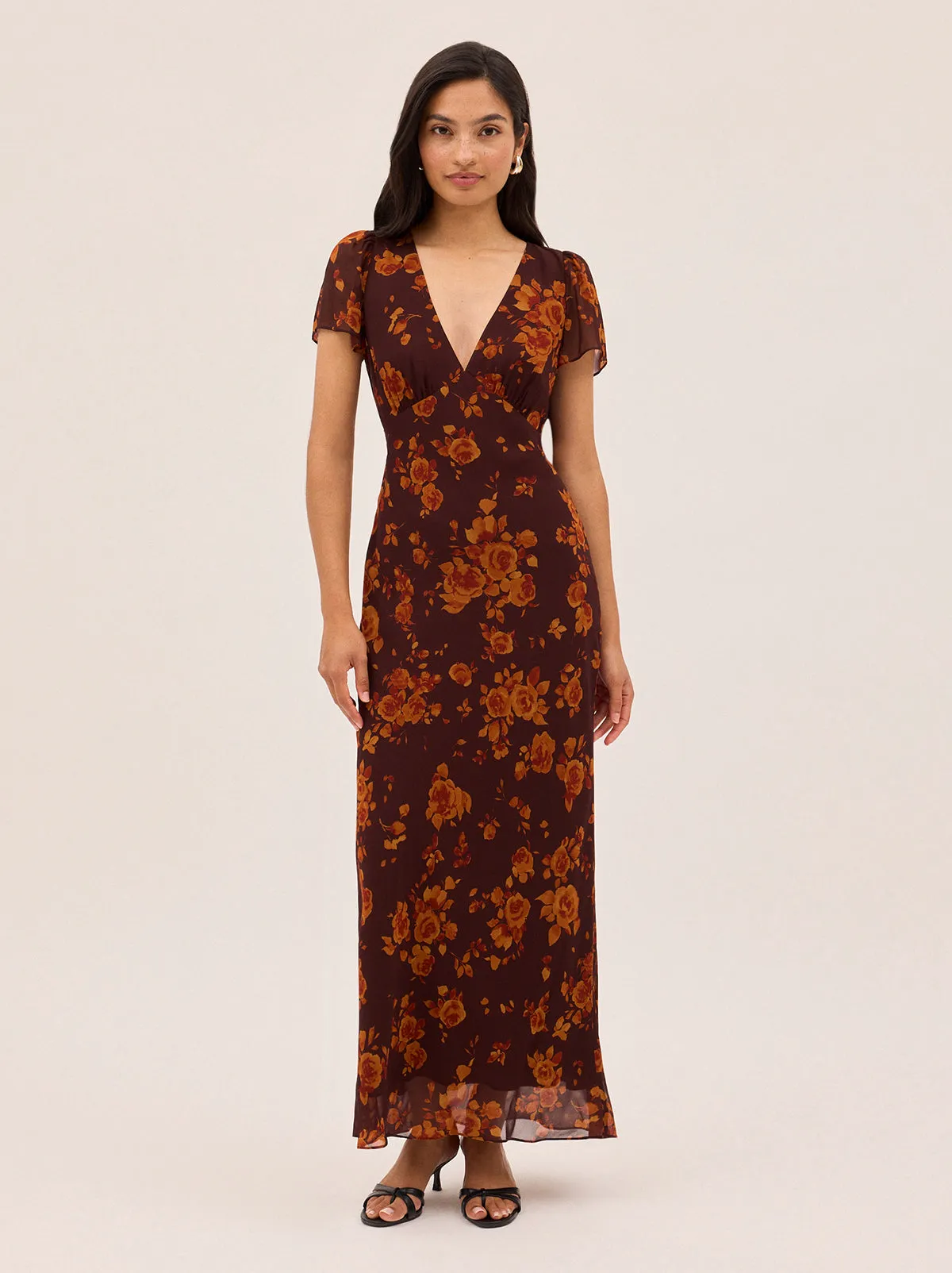 Talia Autumn Rose Print Dress sold by KITRI Studio product image thumbnail 2