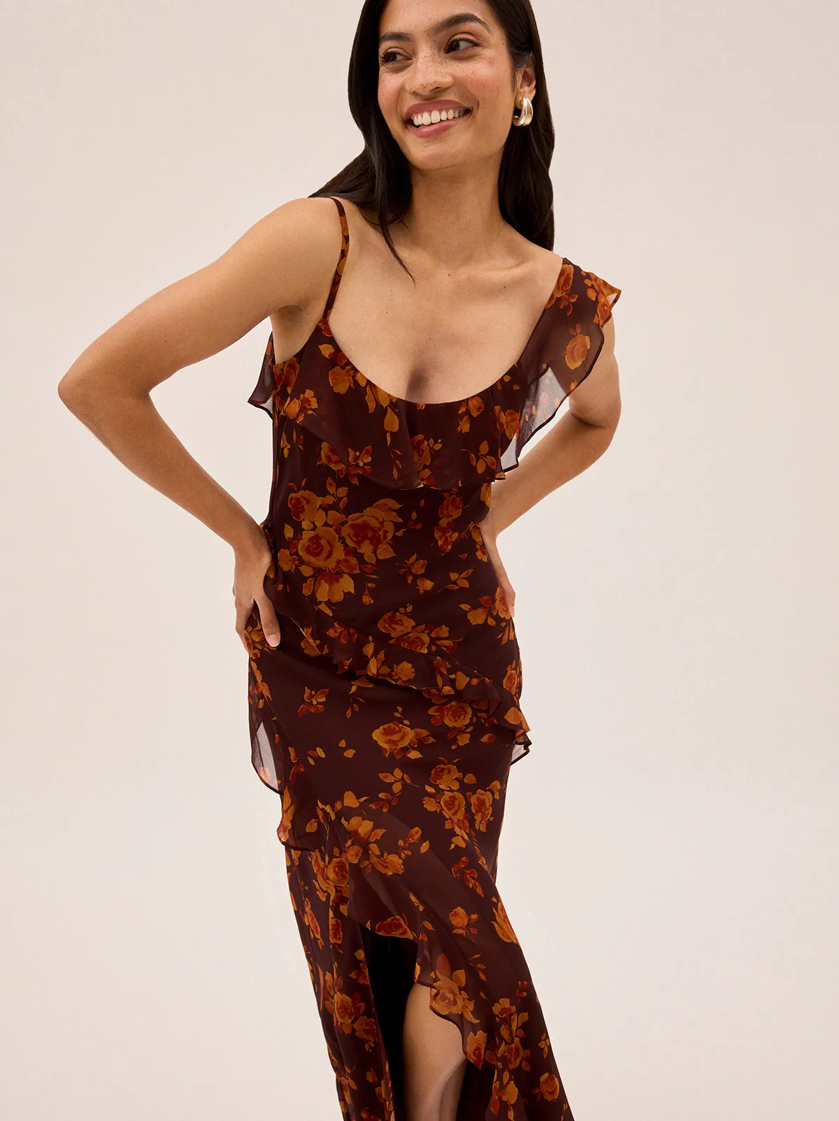 Delphina Autumn Rose Print Dress sold by KITRI Studio product image thumbnail 3
