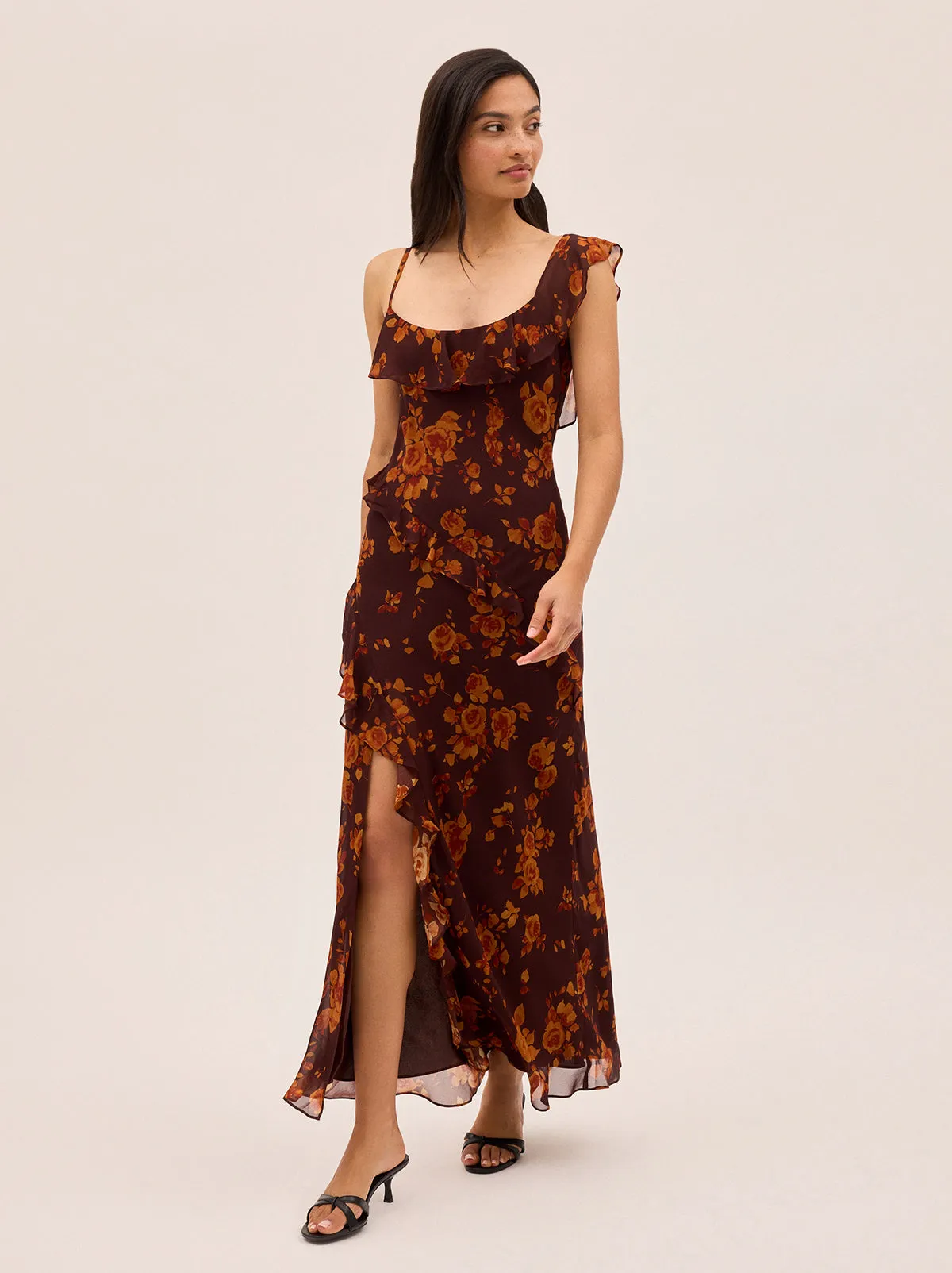 Delphina Autumn Rose Print Dress sold by KITRI Studio product image thumbnail 5