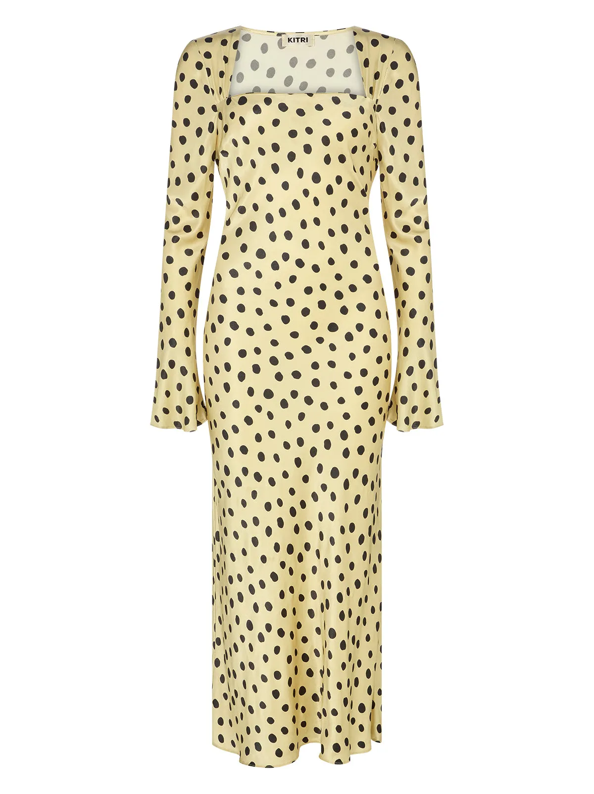 Camille Butter Polka Dot Satin Dress sold by KITRI Studio product image thumbnail 5