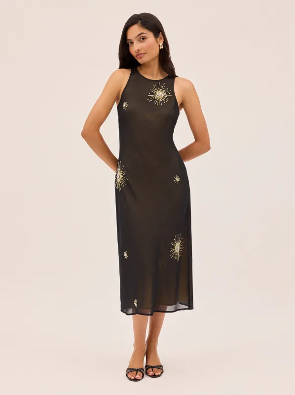 Clarisse Black Embellished Dress sold by KITRI Studio