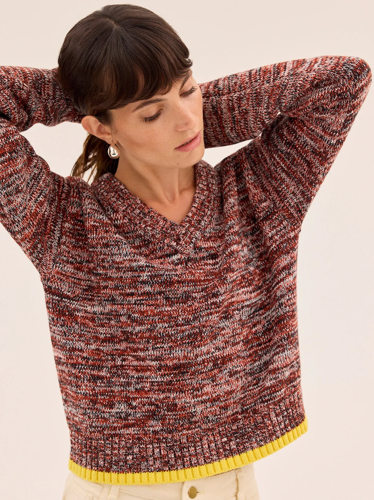 Francis Cotton-Blend V-neck Jumper sold by KITRI Studio product image thumbnail 3