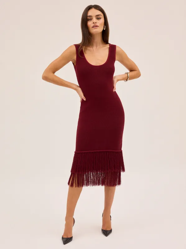 Sandra Red Knit Dress sold by KITRI Studio