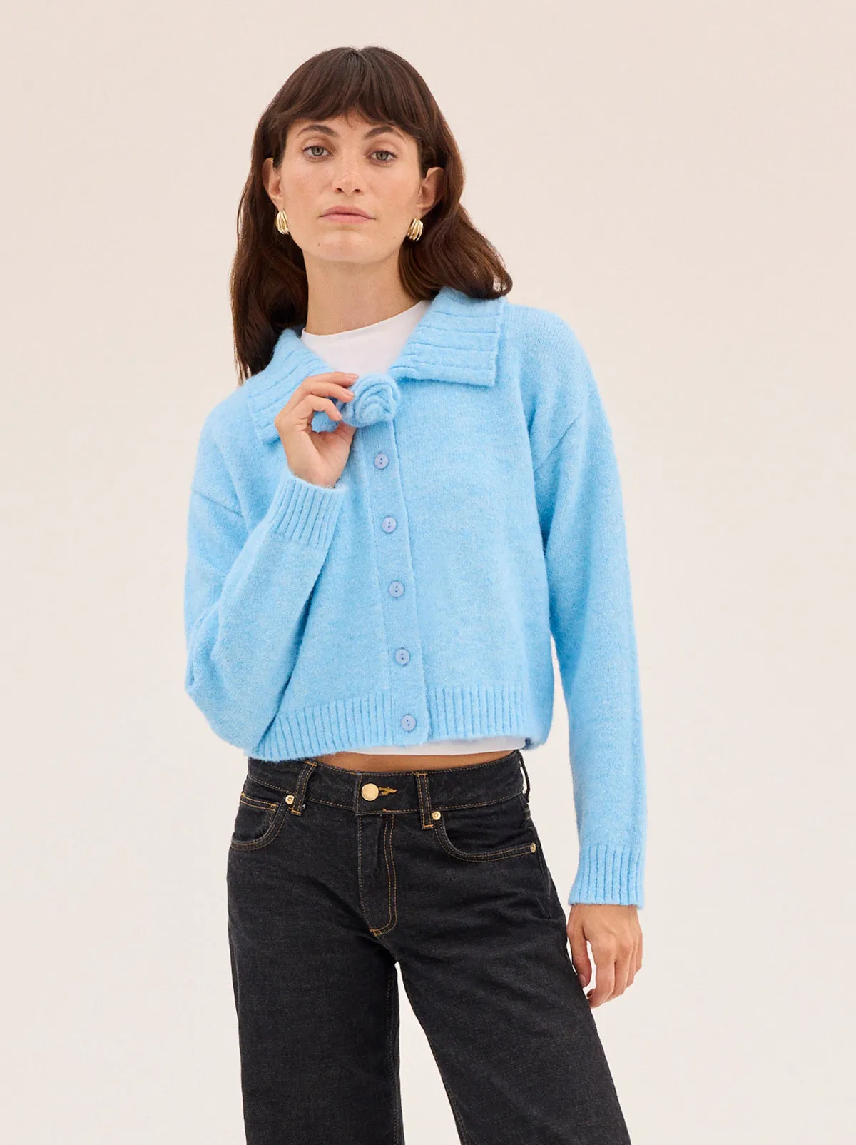 Abigail Blue Knit Cardigan sold by KITRI Studio product image thumbnail 2