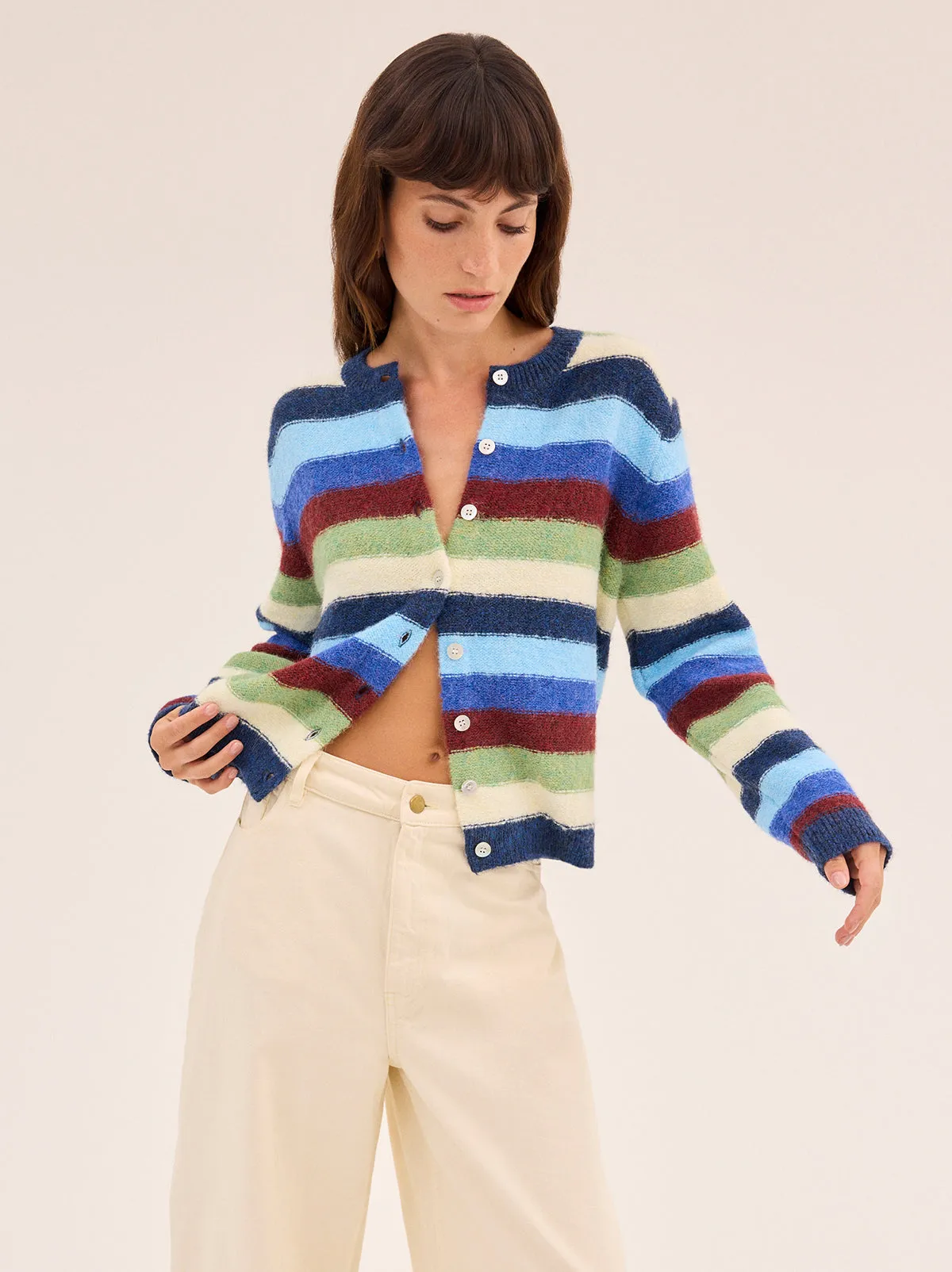 Terri Multi Striped Knit Cardigan sold by KITRI Studio product image thumbnail 5