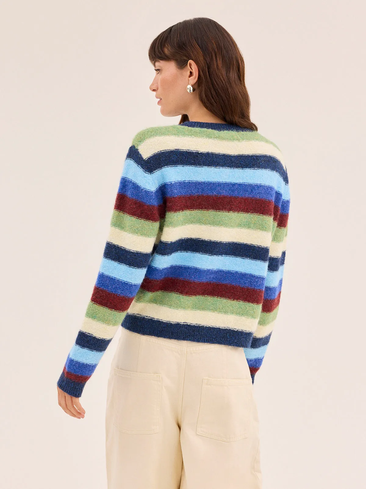 Terri Multi Striped Knit Cardigan sold by KITRI Studio product image thumbnail 4