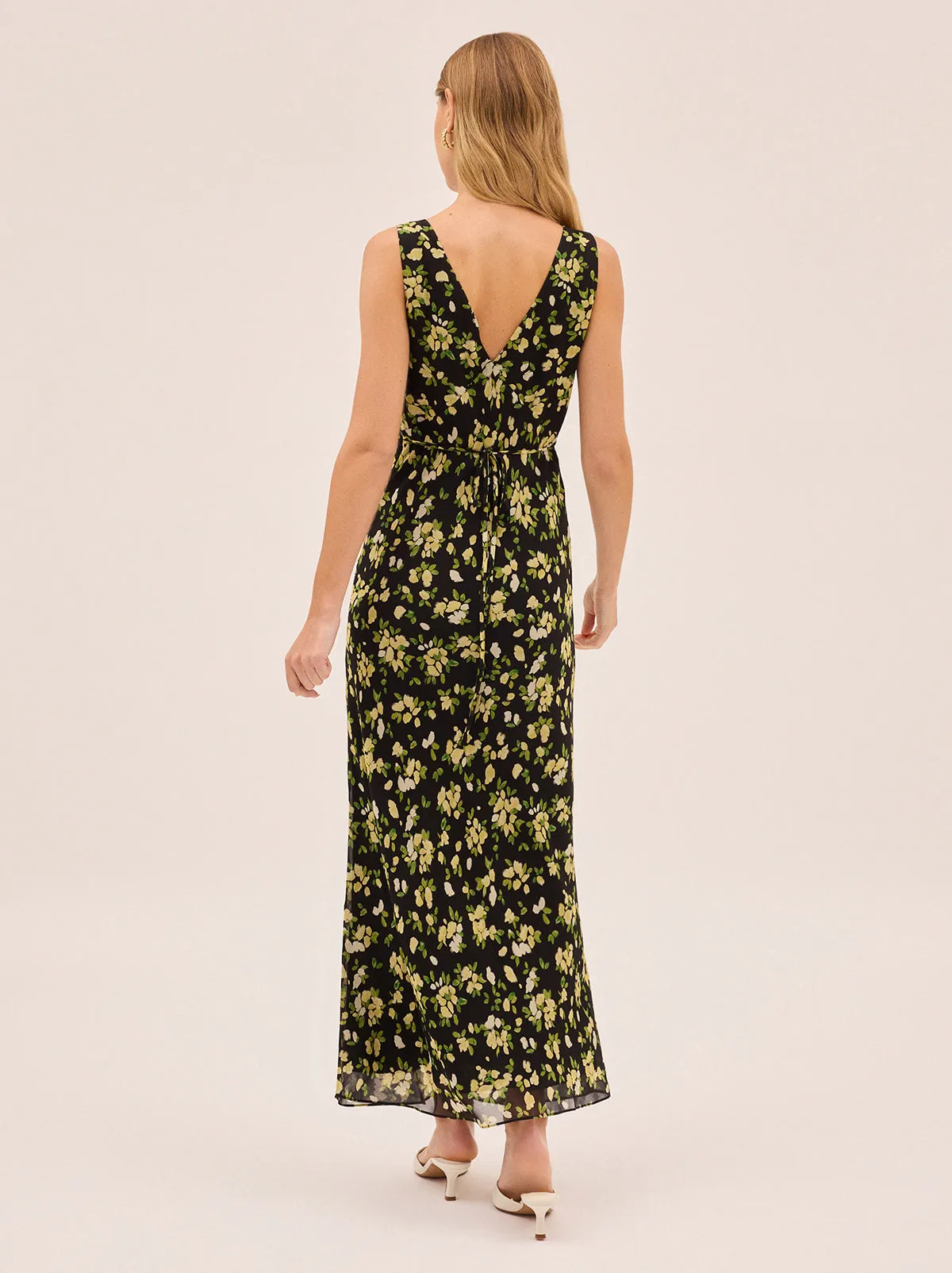 Danna Black Petal Print Dress sold by KITRI Studio product image thumbnail 4