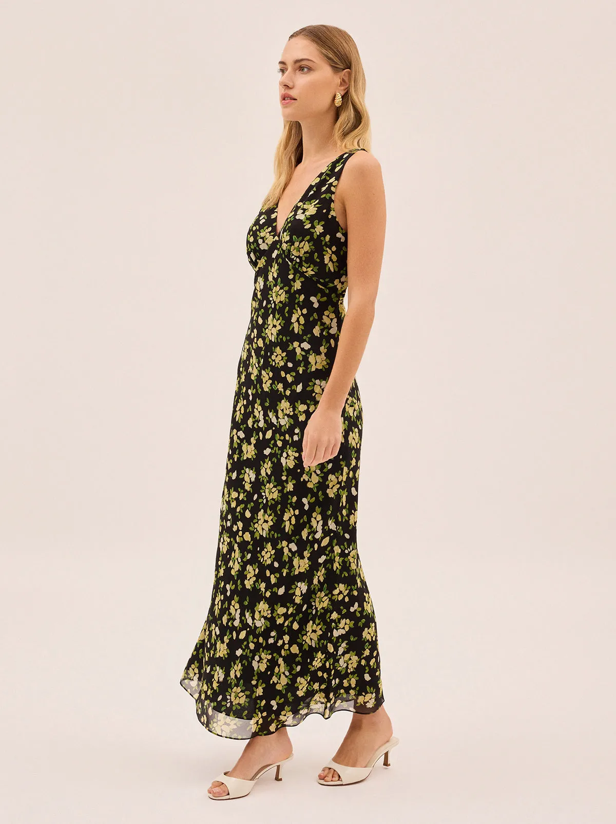 Danna Black Petal Print Dress sold by KITRI Studio product image thumbnail 3
