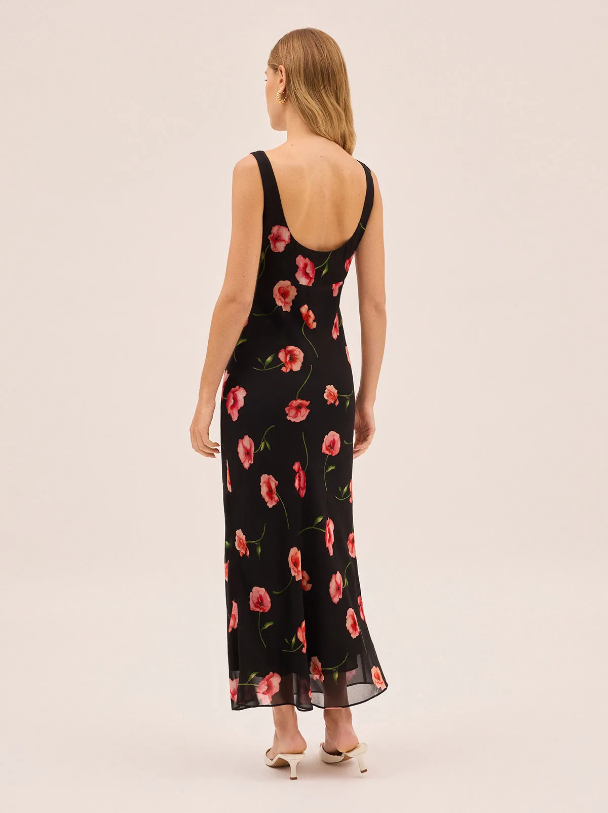 Miranda Black Poppy Print Dress sold by KITRI Studio product image thumbnail 4