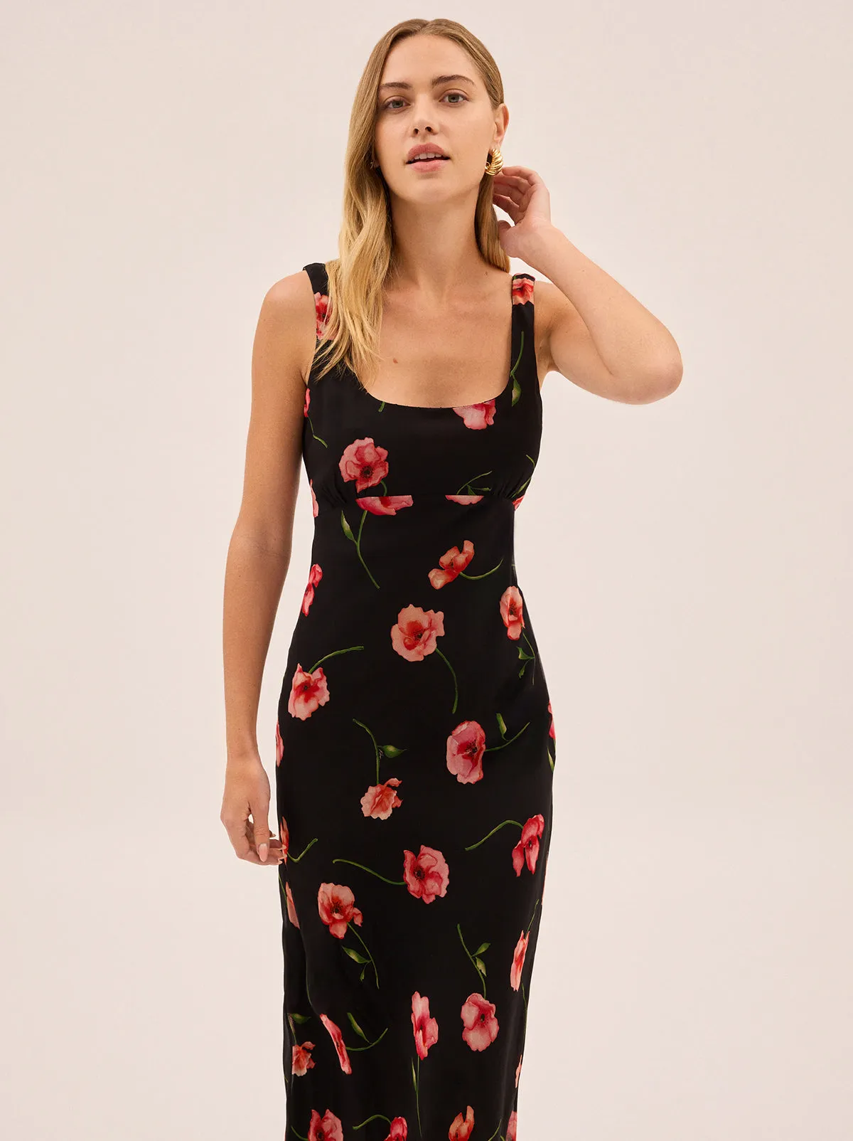 Miranda Black Poppy Print Dress sold by KITRI Studio product image thumbnail 2