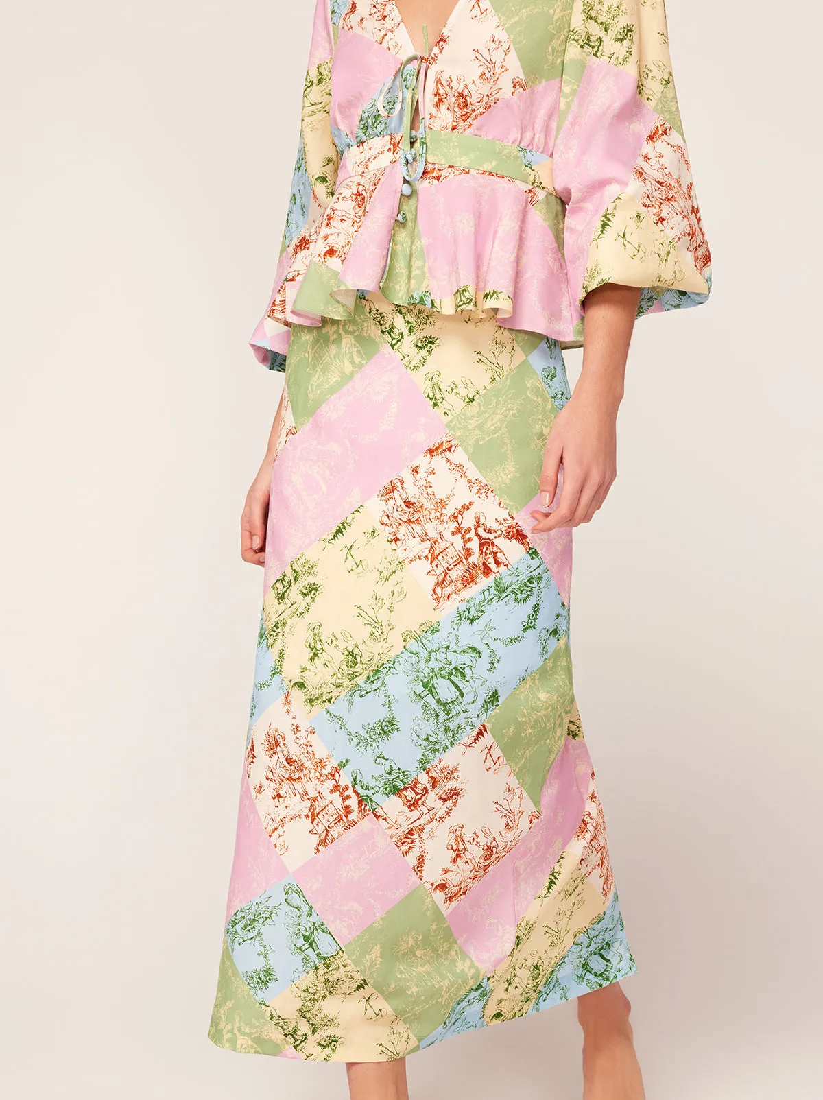 Laurel Patched Toile De Jouy Skirt sold by KITRI Studio product image thumbnail 3