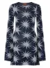 Greta Navy Star Lurex Knit Mini Dress sold by KITRI Studio