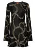 Greta Black Chain Lurex Knit Mini Dress sold by KITRI Studio
