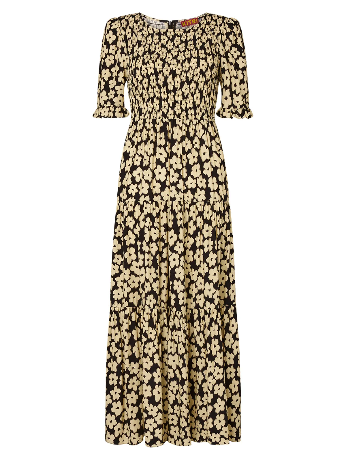 Gracie Blurred Floral Shirred Dress sold by KITRI Studio product image thumbnail 5