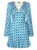 Rosalie Blue Picnic Check Mini Dress sold by KITRI Studio