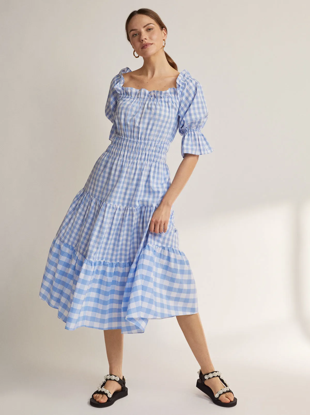 Fonteyn Blue Gingham Dress sold by KITRI Studio product image thumbnail 3