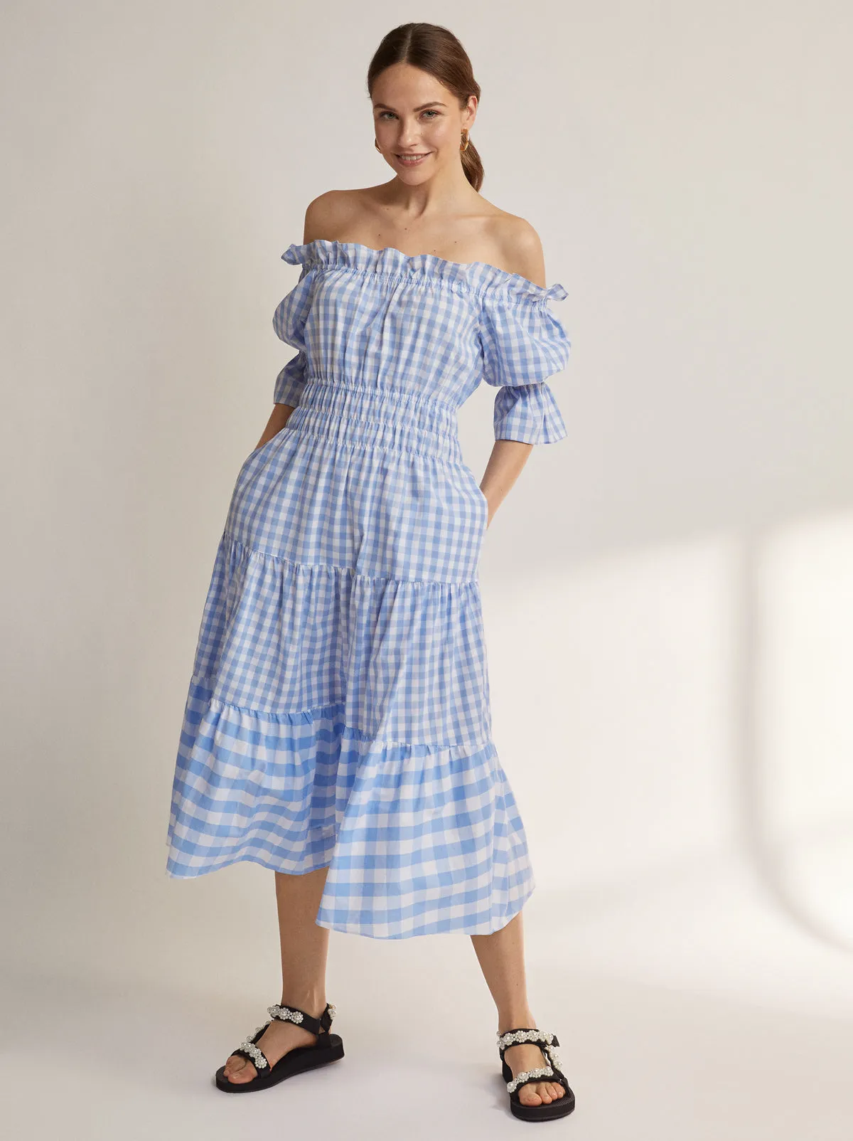 Fonteyn Blue Gingham Dress sold by KITRI Studio product image thumbnail 2