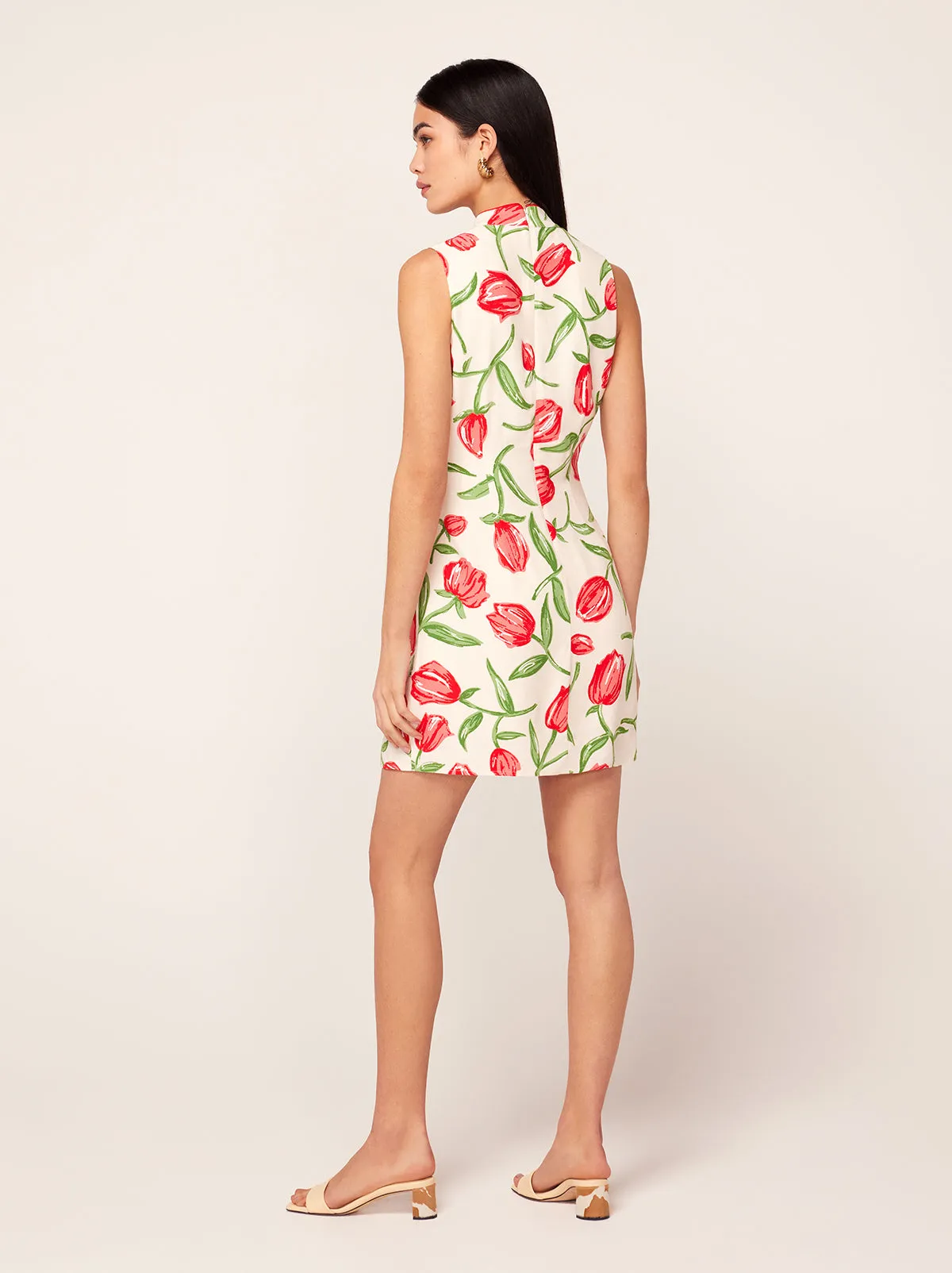 Aubrey Ivory Tulip Print Mini Dress sold by KITRI Studio product image thumbnail 4