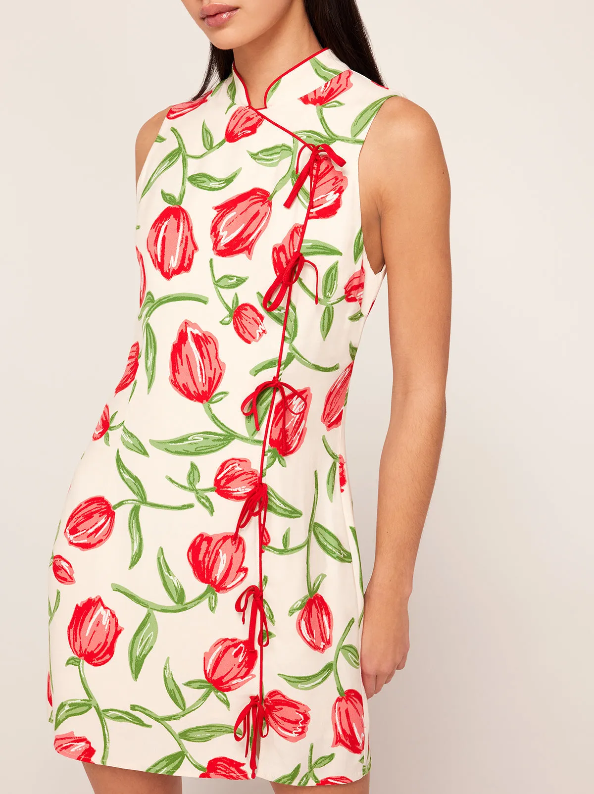 Aubrey Ivory Tulip Print Mini Dress sold by KITRI Studio product image thumbnail 3