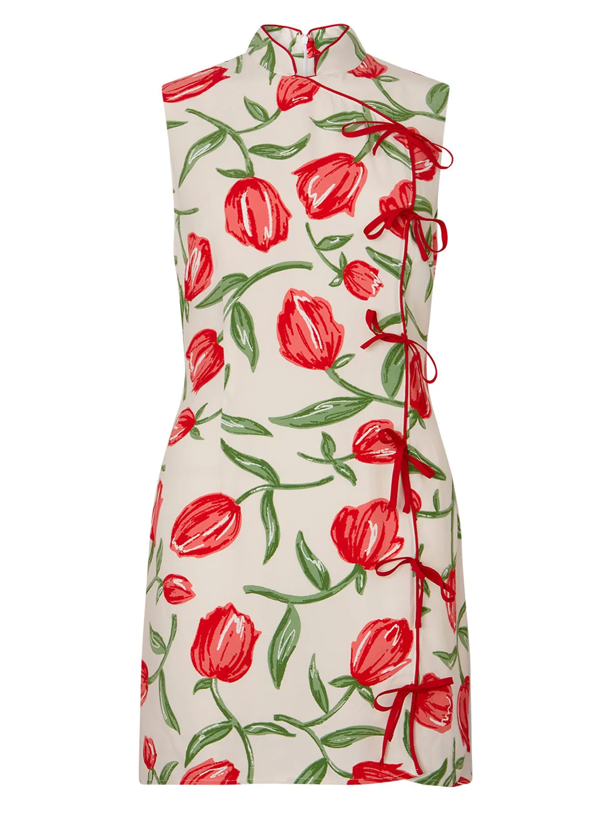 Aubrey Ivory Tulip Print Mini Dress sold by KITRI Studio product image thumbnail 5