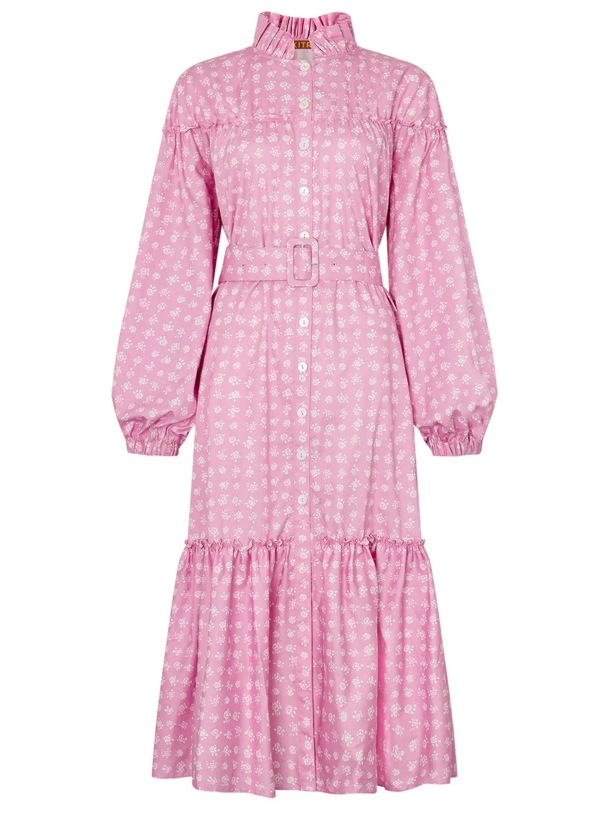 Joni Pink Floral Cotton Dress sold by KITRI Studio product image thumbnail 4