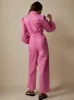 Remi Pink Cotton Jumpsuit sold by KITRI Studio