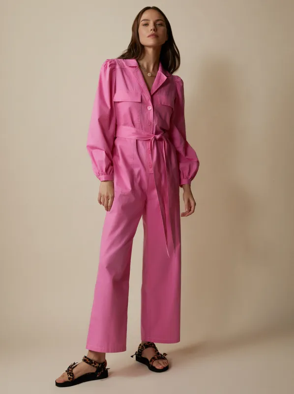 Remi Pink Cotton Jumpsuit sold by KITRI Studio