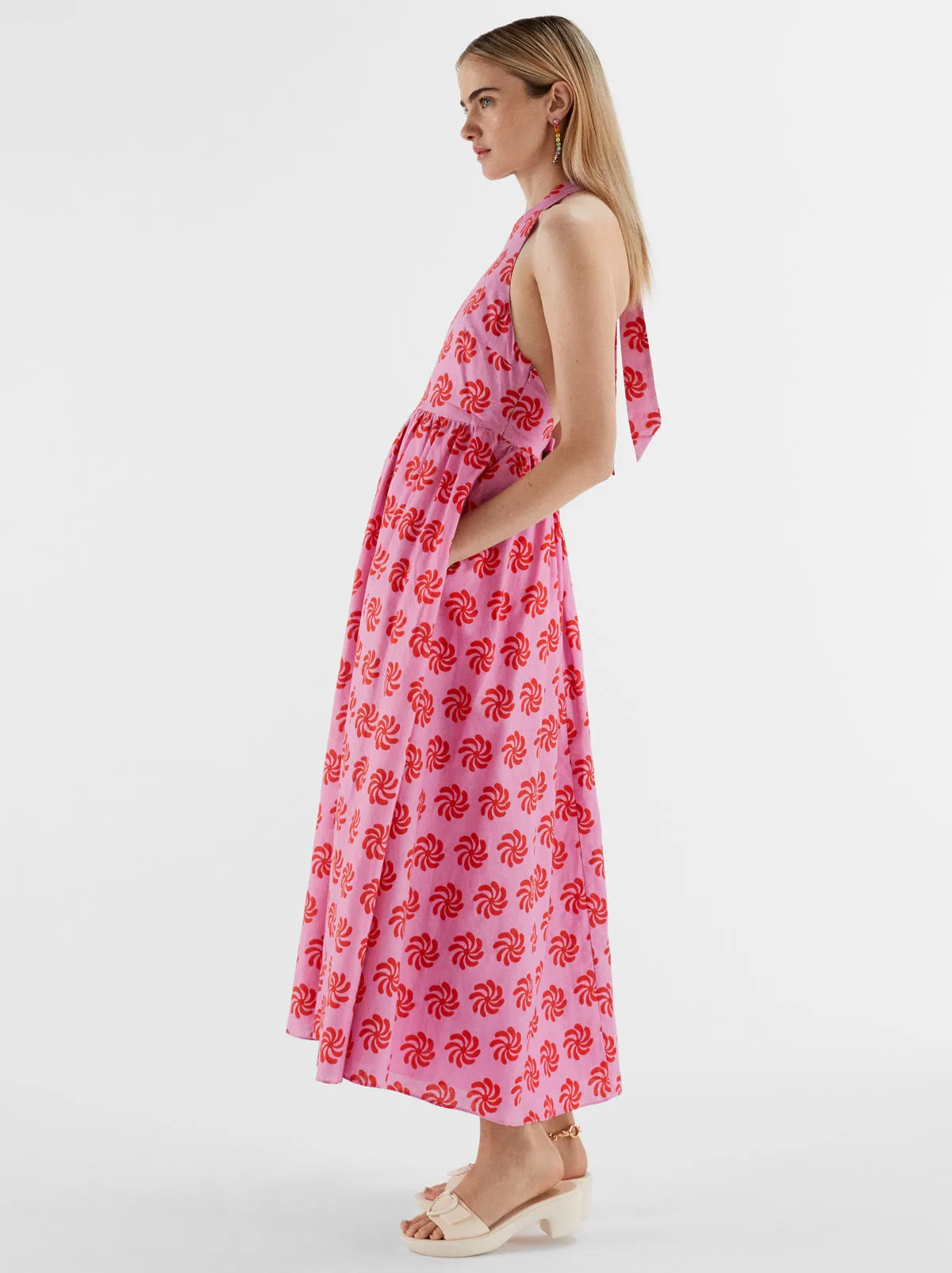 Freya Pink Geo Floral Halter Neck Maxi Dress sold by KITRI Studio product image thumbnail 2