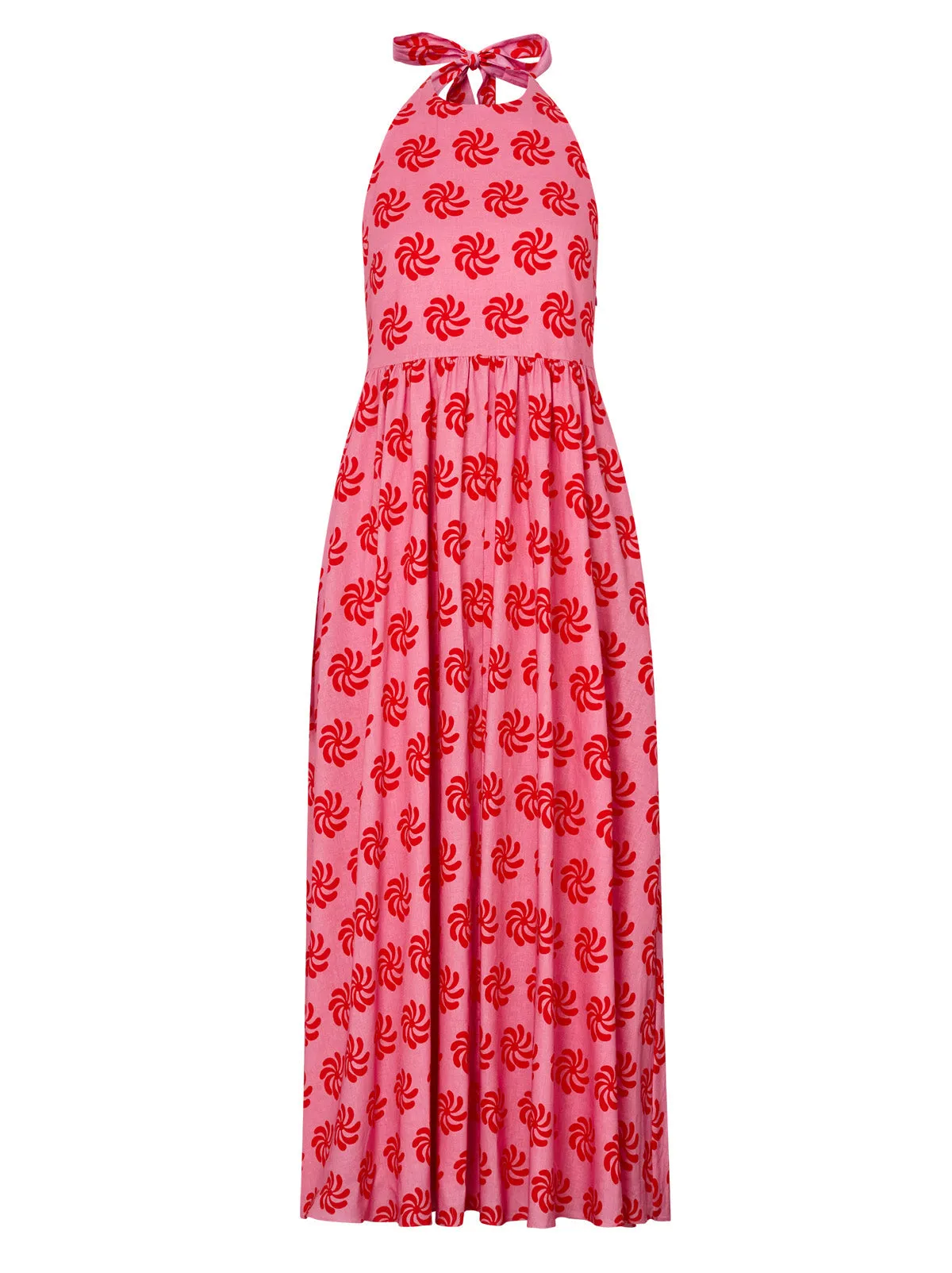 Freya Pink Geo Floral Halter Neck Maxi Dress sold by KITRI Studio product image thumbnail 5
