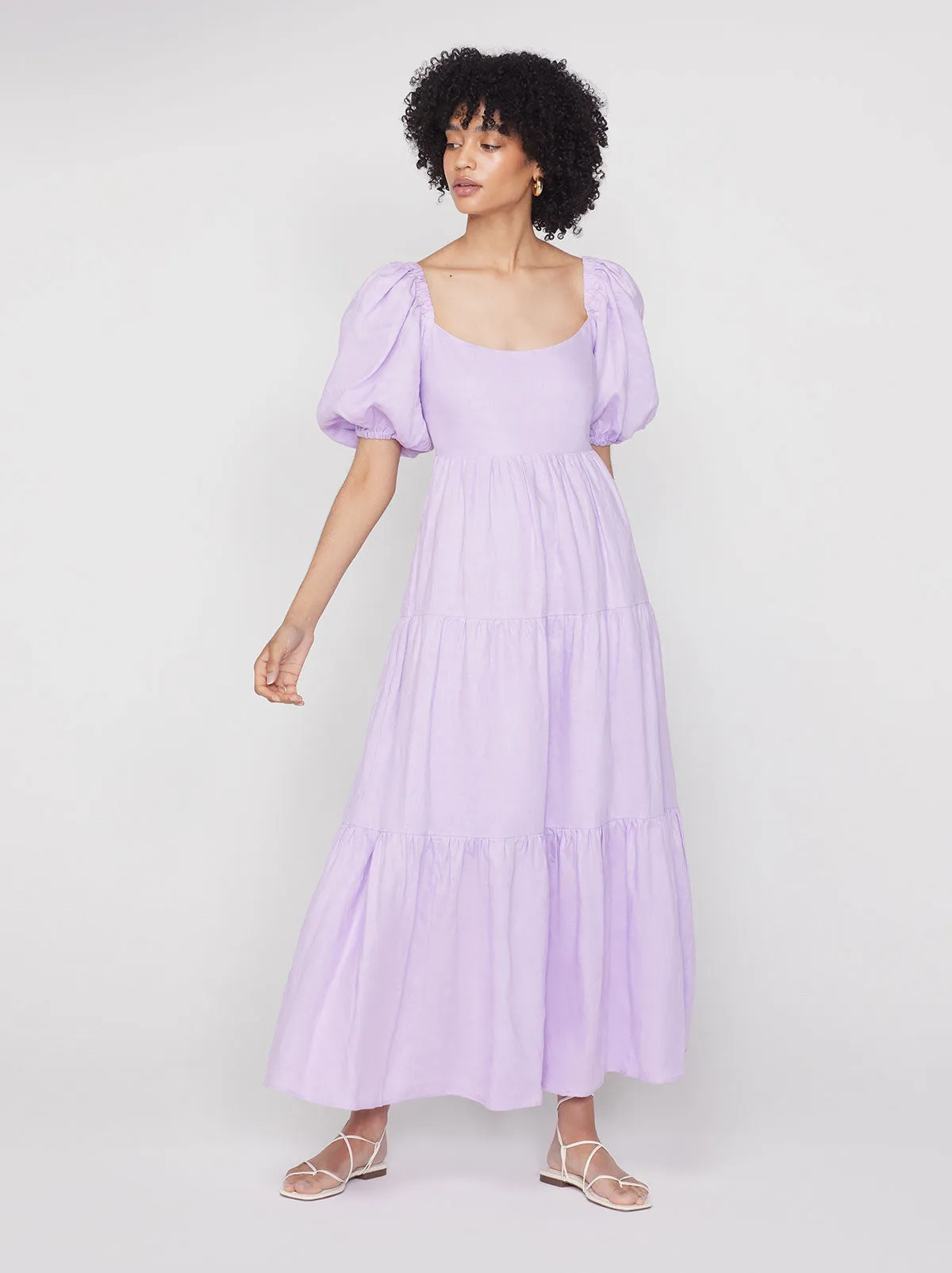 Gianna Lilac Maxi Dress sold by KITRI Studio