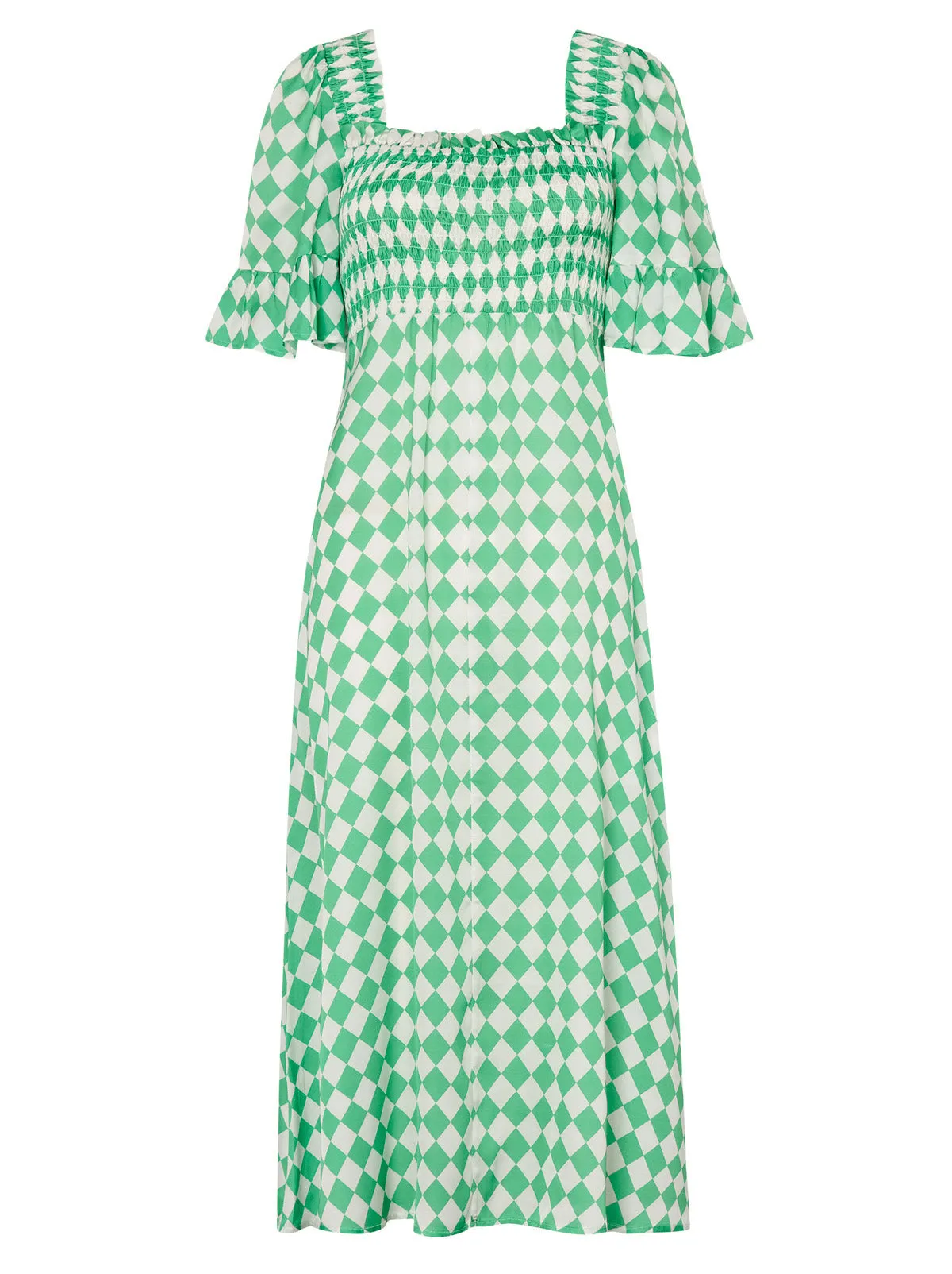 Arabella Green Checker Dress sold by KITRI Studio product image thumbnail 5