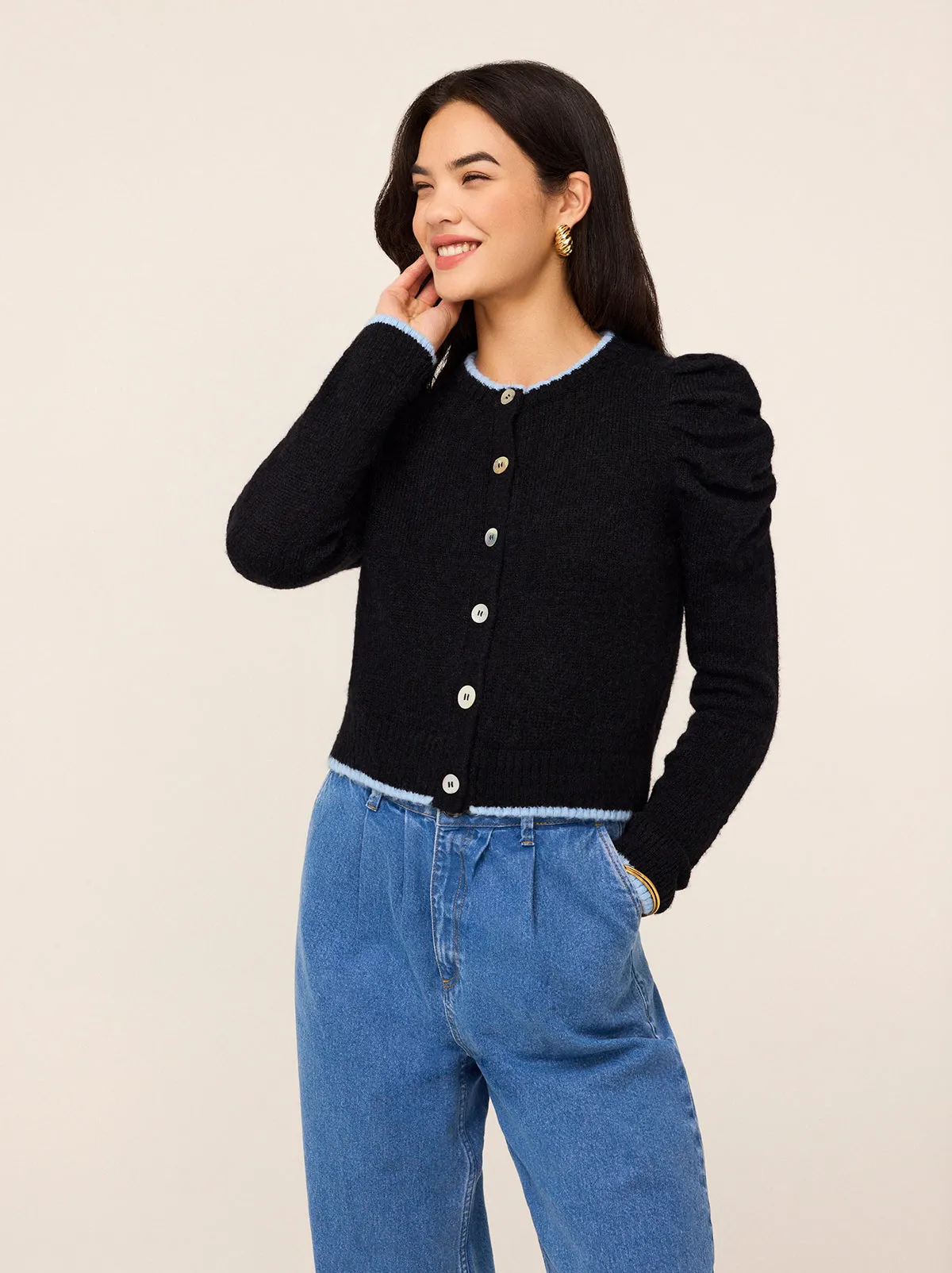 Matilda Black Knit Cardigan sold by KITRI Studio product image thumbnail 2