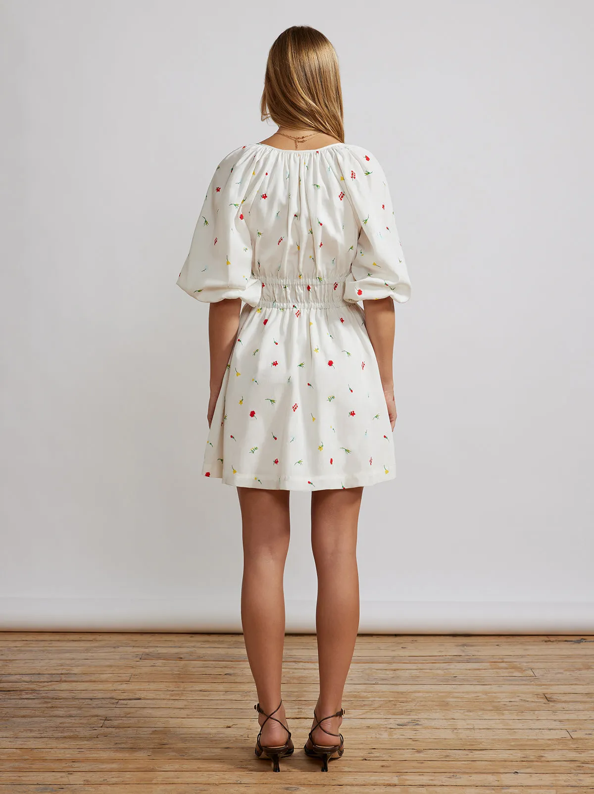 Azalea White Vintage Floral Mini Dress sold by KITRI Studio product image thumbnail 4