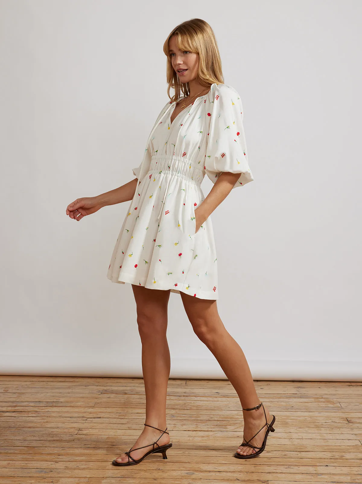 Azalea White Vintage Floral Mini Dress sold by KITRI Studio product image thumbnail 2