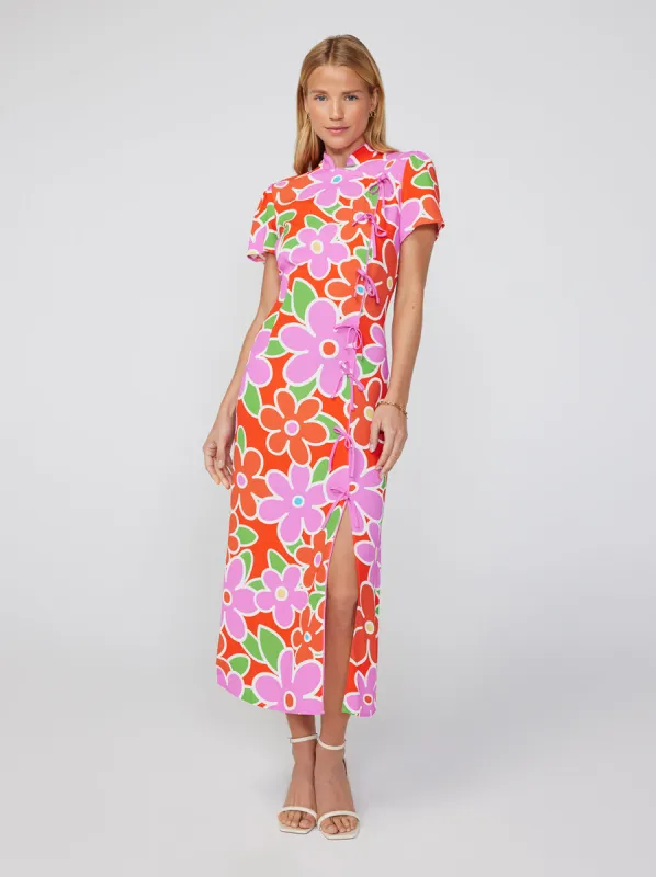 Leia Floral Print Midi Dress sold by KITRI Studio