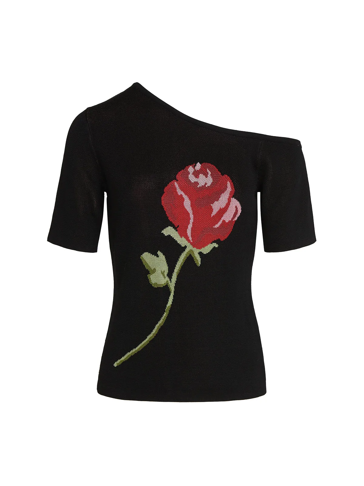 Cate Black Rose Knit Top sold by KITRI Studio product image thumbnail 4