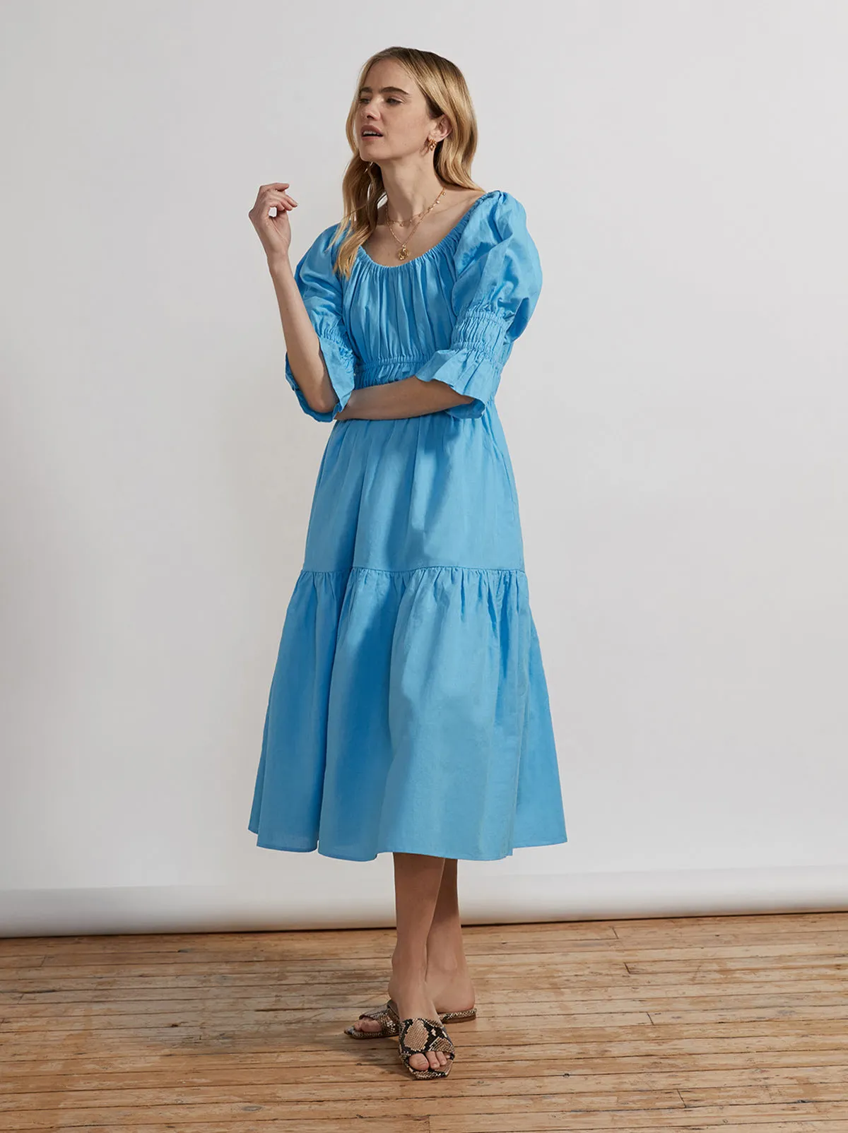 Margot Azure Blue Midi Dress sold by KITRI Studio product image thumbnail 2