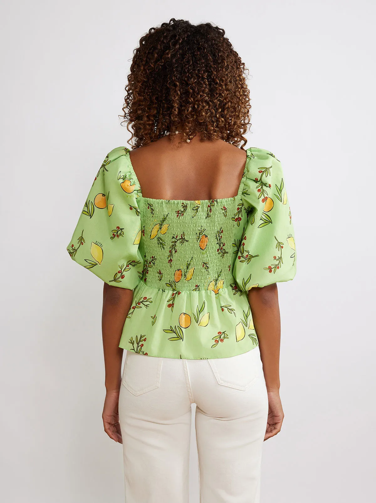 Lois Green Citrus Top sold by KITRI Studio product image thumbnail 4