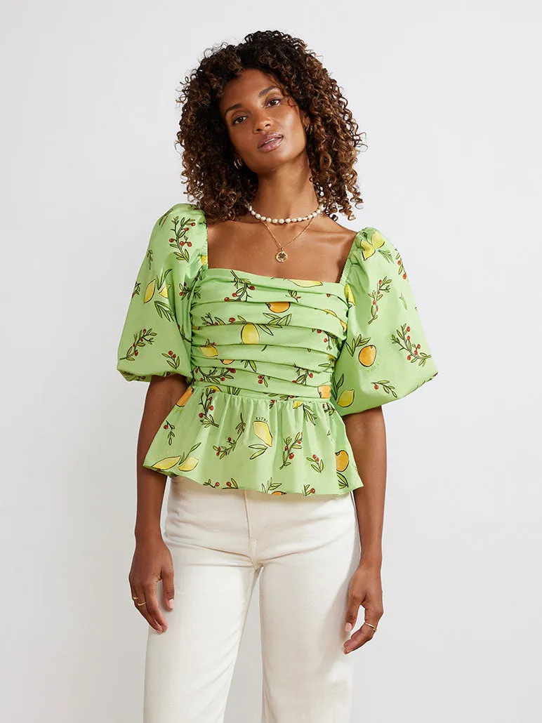 Lois Green Citrus Top sold by KITRI Studio product image thumbnail 3