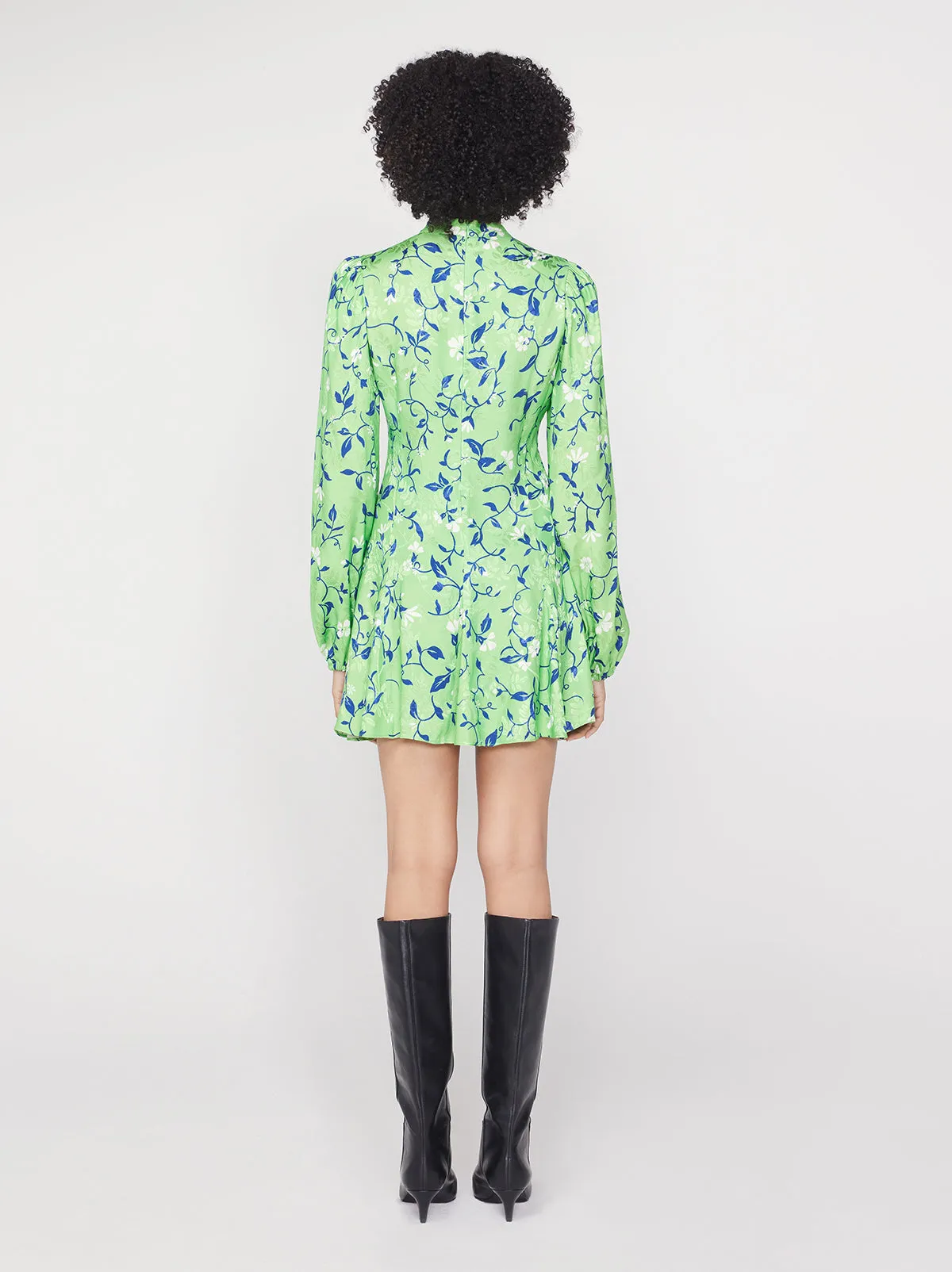 Doretta Green Vine Print Mini Dress sold by KITRI Studio product image thumbnail 2