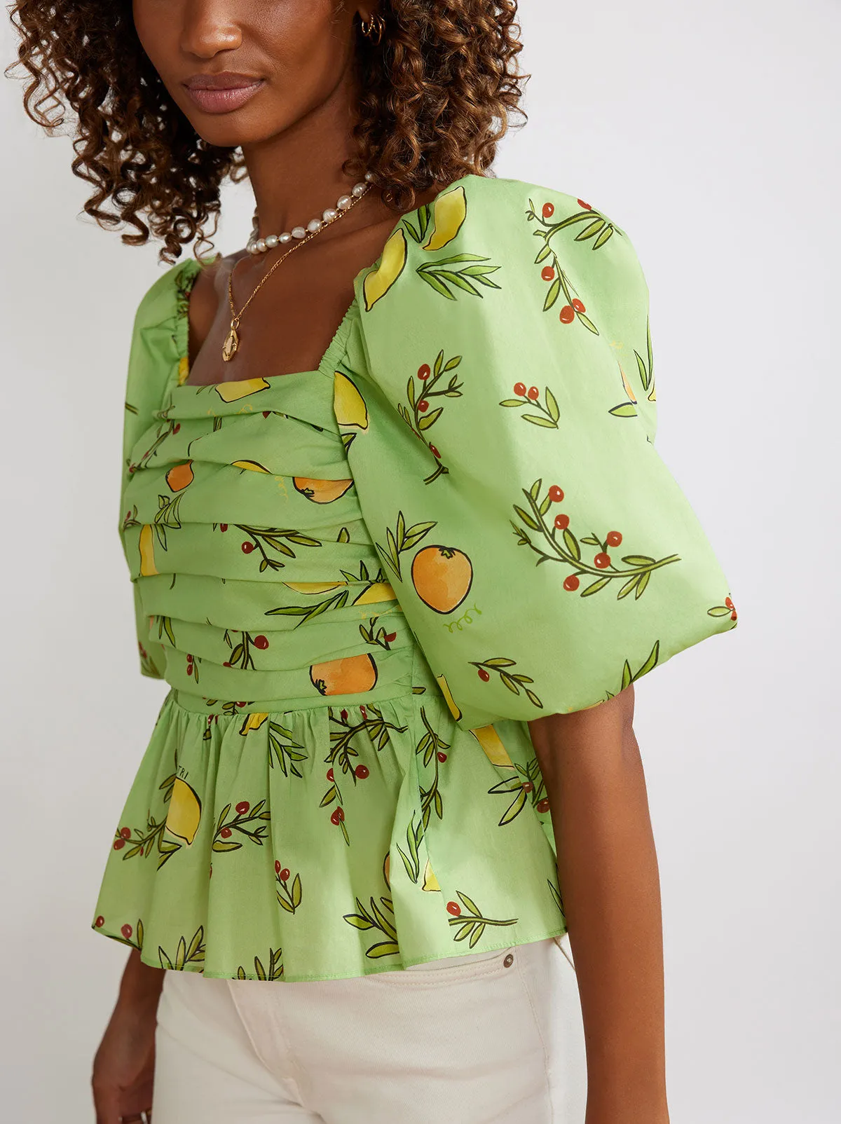 Lois Green Citrus Top sold by KITRI Studio product image thumbnail 2