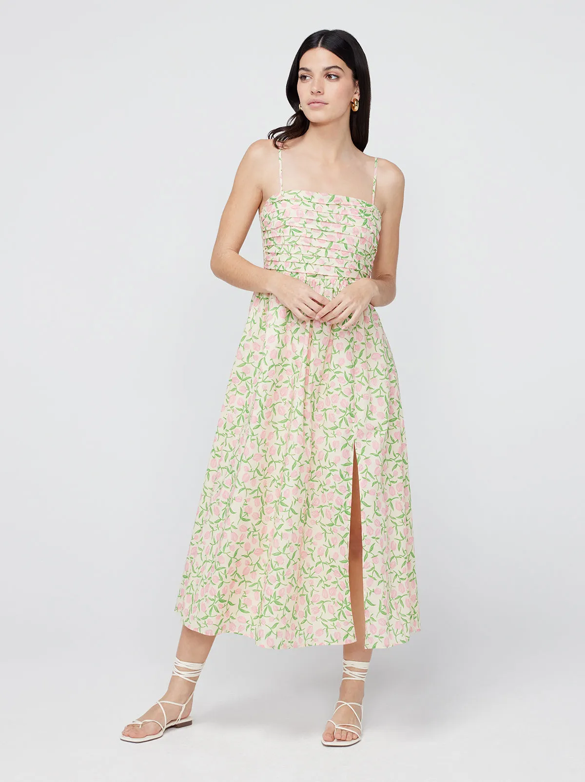 Genevieve Tulip Print Midi Dress sold by KITRI Studio