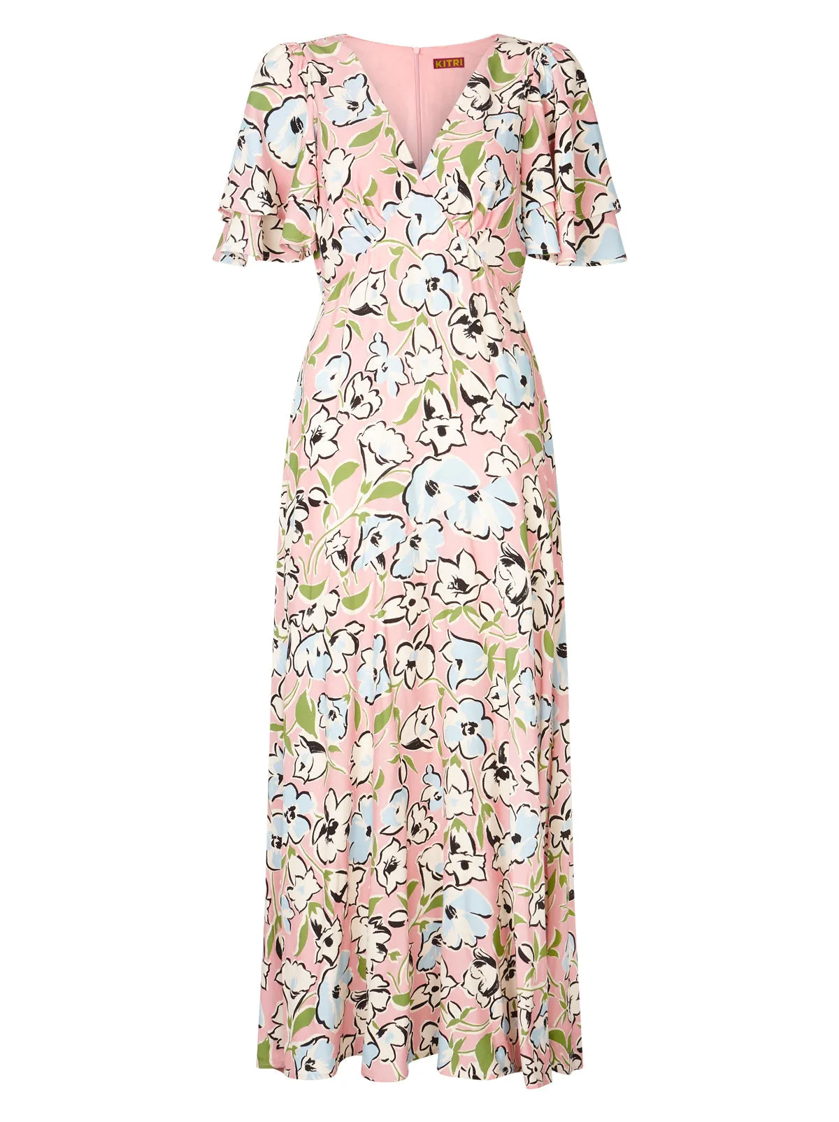 Tallulah Pink Floral Print Maxi Dress sold by KITRI Studio product image thumbnail 5