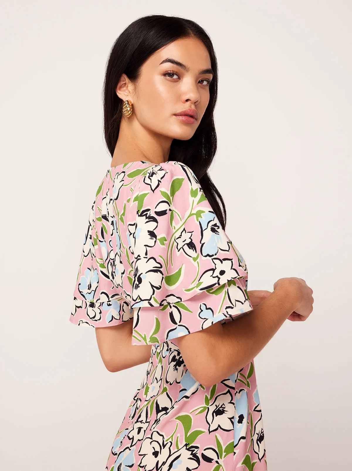 Tallulah Pink Floral Print Maxi Dress sold by KITRI Studio product image thumbnail 3